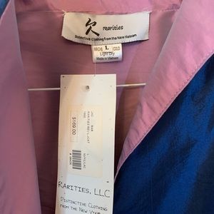 Two piece silk sleeveless dress & top coat w/tags.